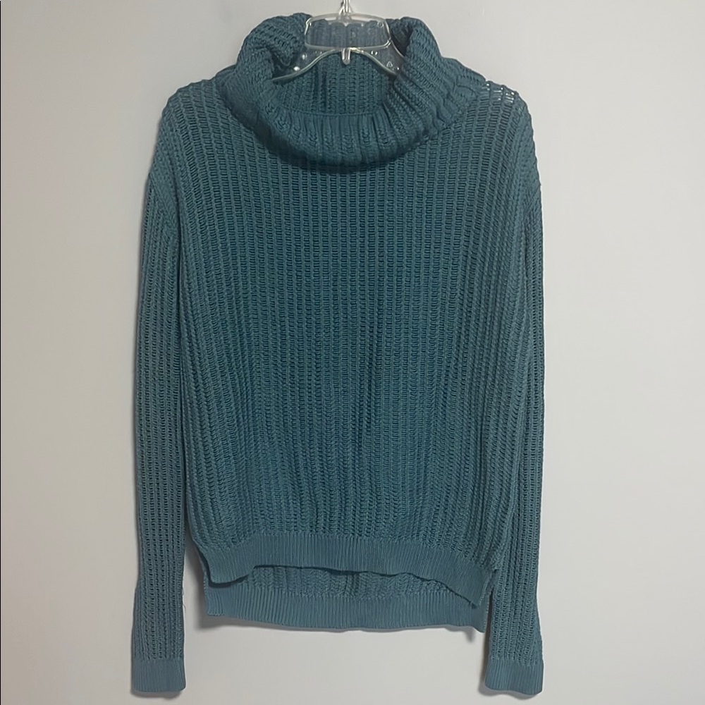 Harper Lane Teal Cable Knit Sweater Size Large